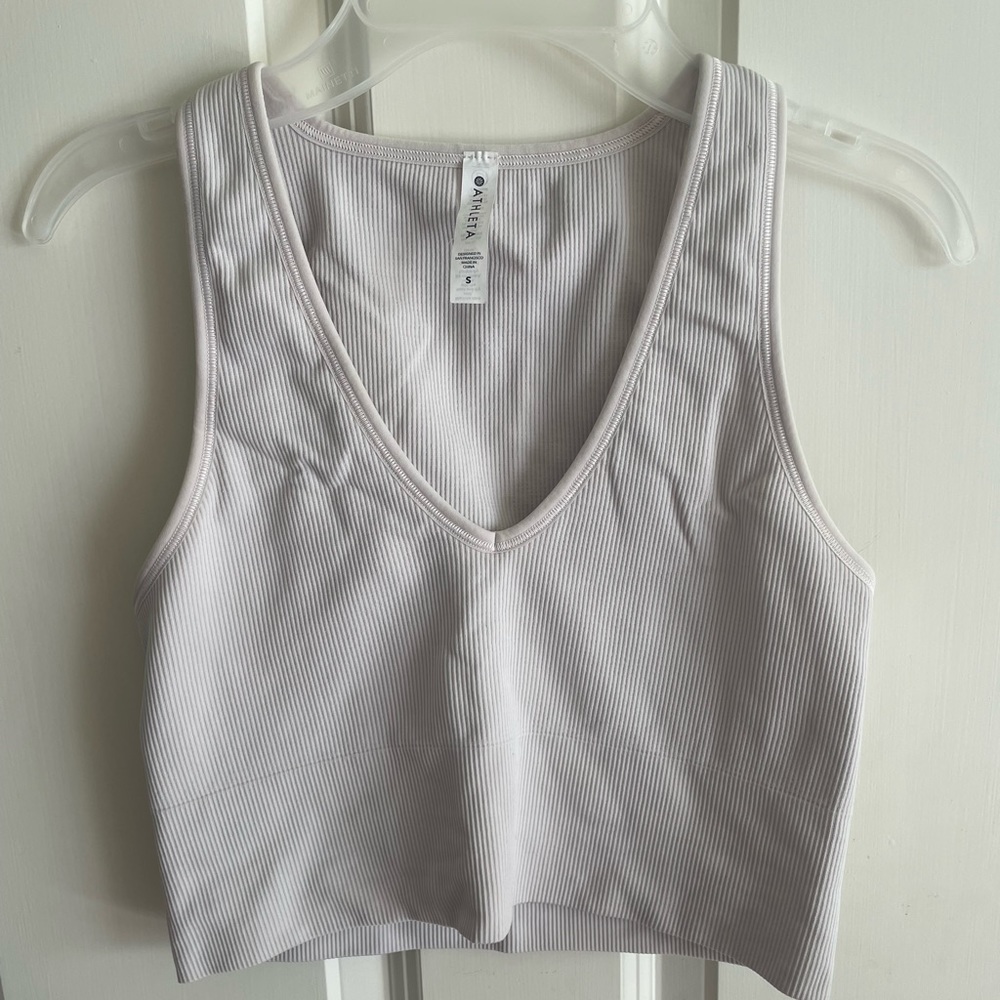 Athleta Womens Aurora Crop Rib Tank